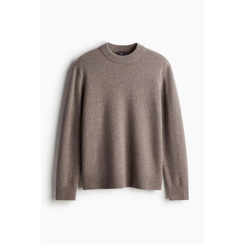 

Шерстяной свитер HM Regular Fit, серый