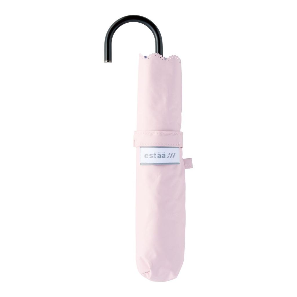 Moonbat Esta Folding Light UV Suitable for Rain or with Printed Pink Parasol, Lightweight, First-Class Blocking, Protection, Shine, Interior,