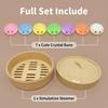 With Steamer Dumplings Squishy Food Shape Fidget Sensory Toy Squishy Crystal Bun  Children Gift