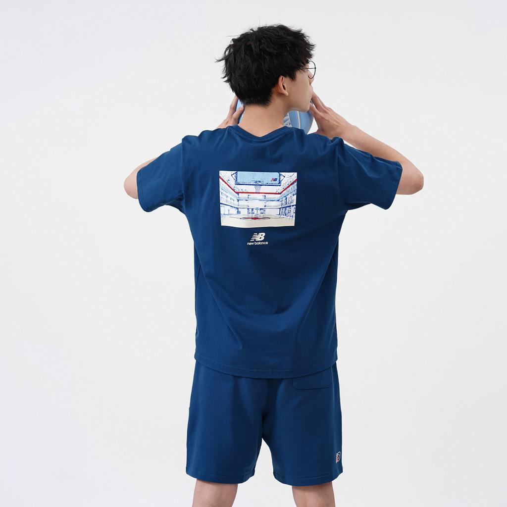 New Balance X ANB Brand Tee Asia Sizing 'Blue White' Men's AMT22377-BGV