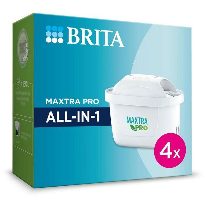 Filtre À Eau - BRITA - MAXTRA Pro - 4 Unités - Plastique Blanc - Pour Boissons Chaudes Et Froides