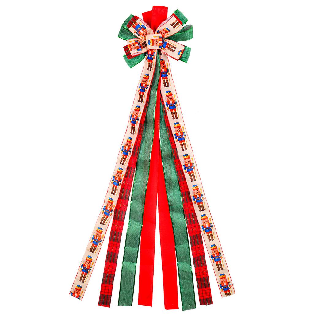 Christmas Tree Bow Pendant Christmas Ribbon Pendant Scene Arrangement Props