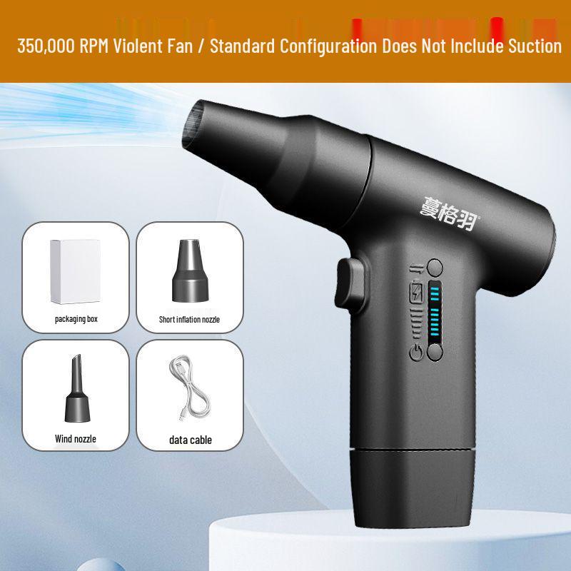 

Ultra-Powerful Brushless Car Turbine Fan: 980,000 RPM Handheld Dust, Snow, and Water Blower Black Warrior
