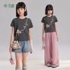 Girls' Bowknot Lyocell Blend Breathable T-Shirt
