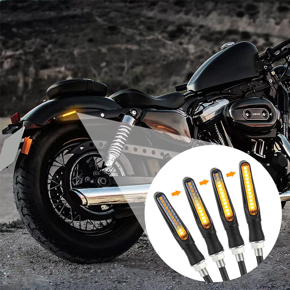 2/4Pcs Motorcycle Turn Signal Lights Universal Motorcycle Motorbike Running Indicators Indicators Turning Lights LED Daytim S4Q0
