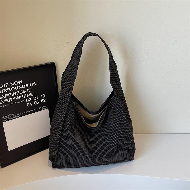 Tote Bag Women's Plaid Bag Large Capacity Shoulder Crossbody Bag