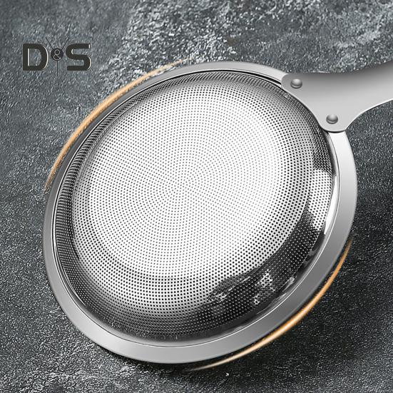 Sitko o drobnych oczkach do filtra oleju, pianki do zbierania tłuszczu, łyżka do skimmera o drobnych oczkach, z długą rączką, durszlak, uniwersalny, szybki