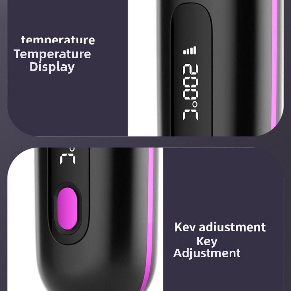 Dual-Function Operation Electric Hair Straightener Brush USB Charging Hair Brush  Personal Care