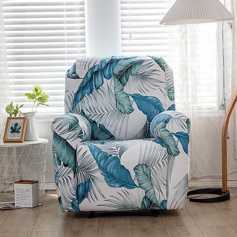 Elastic Printed Fabric All-Inclusive Recliner Cover Rocking Chair Cover Sofa Cover Protective Cover Single Function Recliner Cover