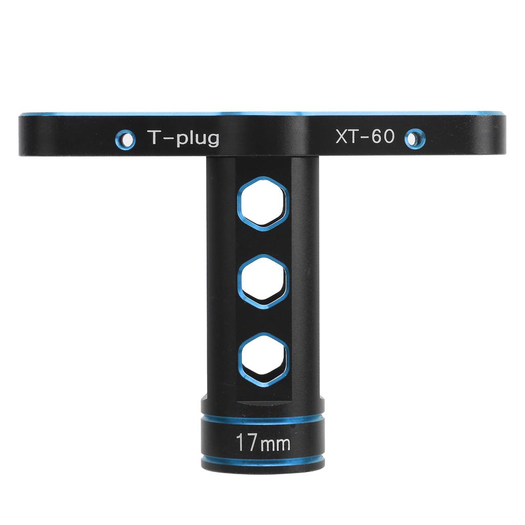 17mm 0.7in RC Hex Nut Socket Aluminium Alloy T Sleeve Maintenance Tool for 1 8 RC OffRoad Racing Car(Blue )