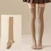 Värmande knästrumpor för kvinnor, Tjocka strumpor, Långa strumpor, Icke-, Färg, Spetskant.