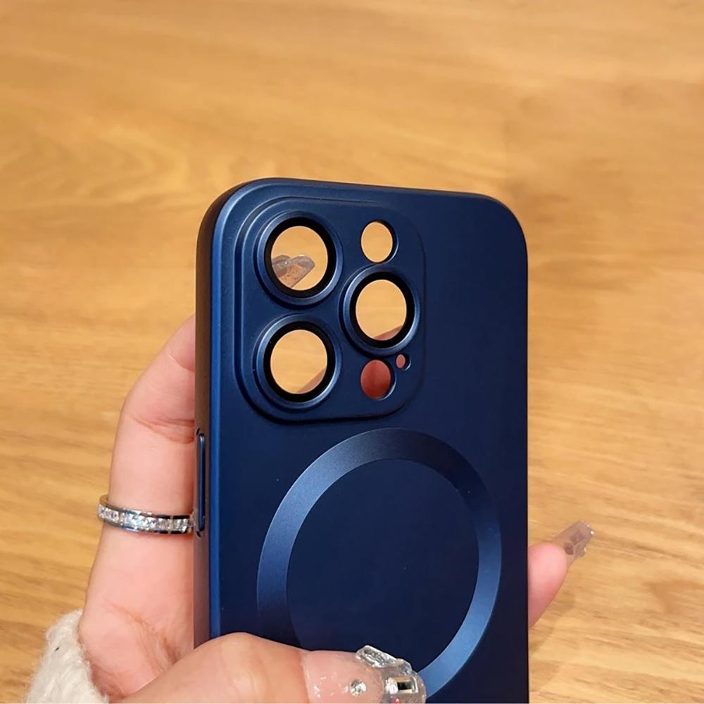 Stylish Plating Metal Paint Magnetic Phone Case for IPhone 17 16 15 14 13 Pro Max Soft TPU Cover, for MagSafe Wireless Charging