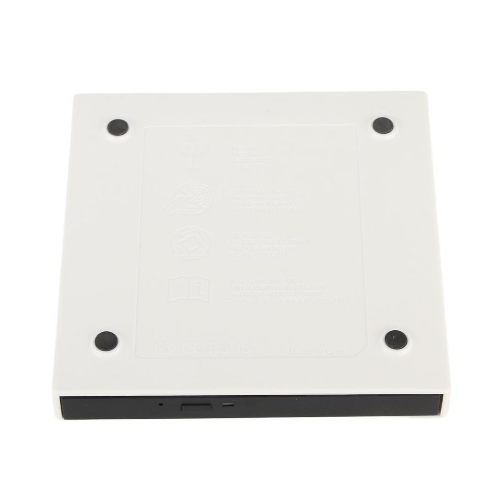 External DVD Optical Disc Driver Ultra Thin External CD DVD Drive USB 2.0 Portable CD DVD Burner for Laptop Desktop PC