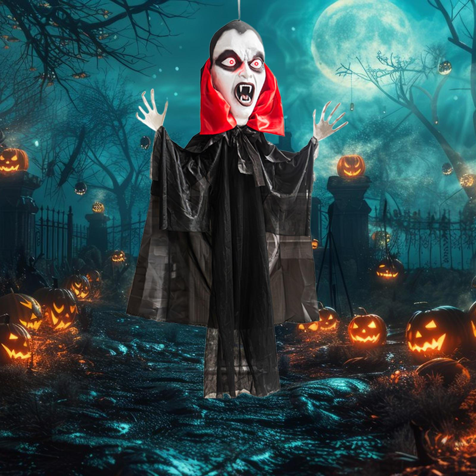 

Подвесной декор на Хэллоуин, жуткий мрачный призрак, дом с привидениями, реквизит для лужайки перед домом 170x140cm чёрный