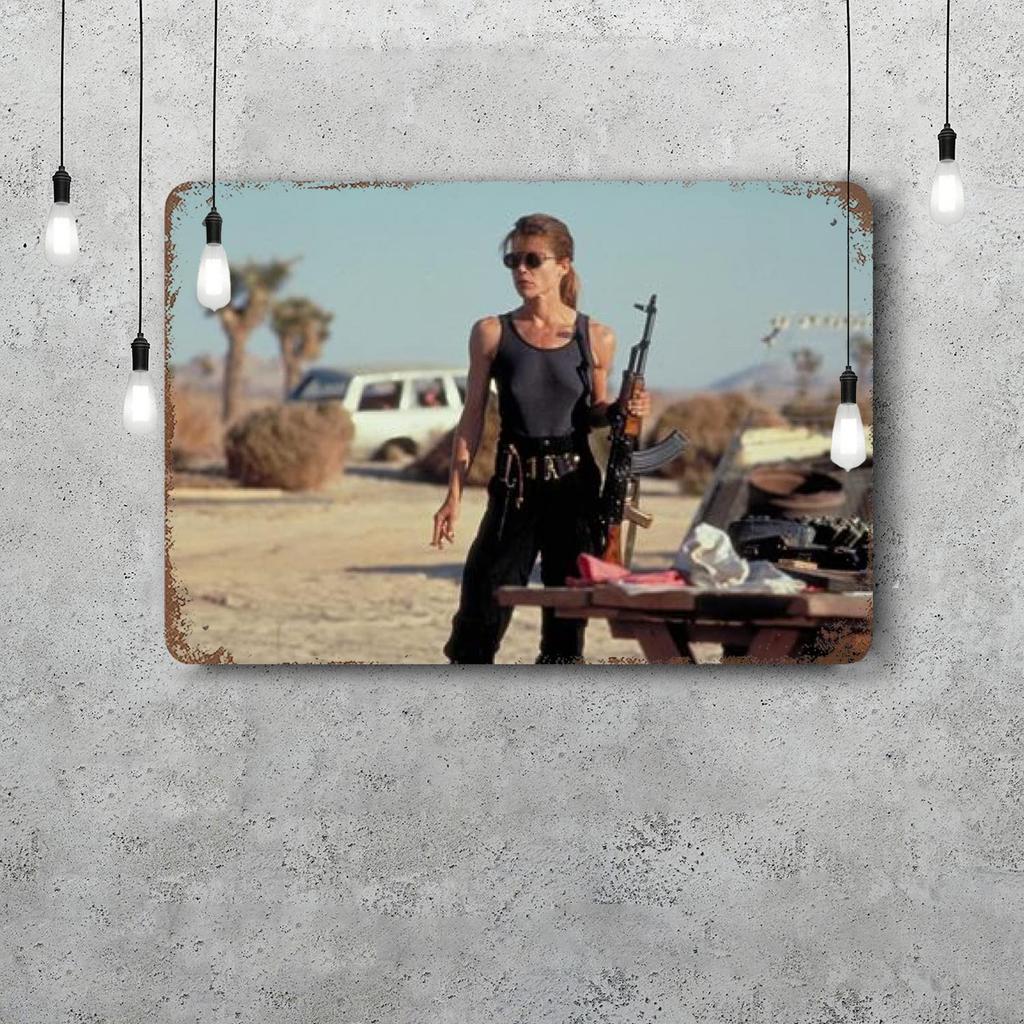 Linda Hamilton Metal Signs wall decor Vintage Tin Signs Captain Metal Poster Decor for Bar Pub Club Wall Decoration