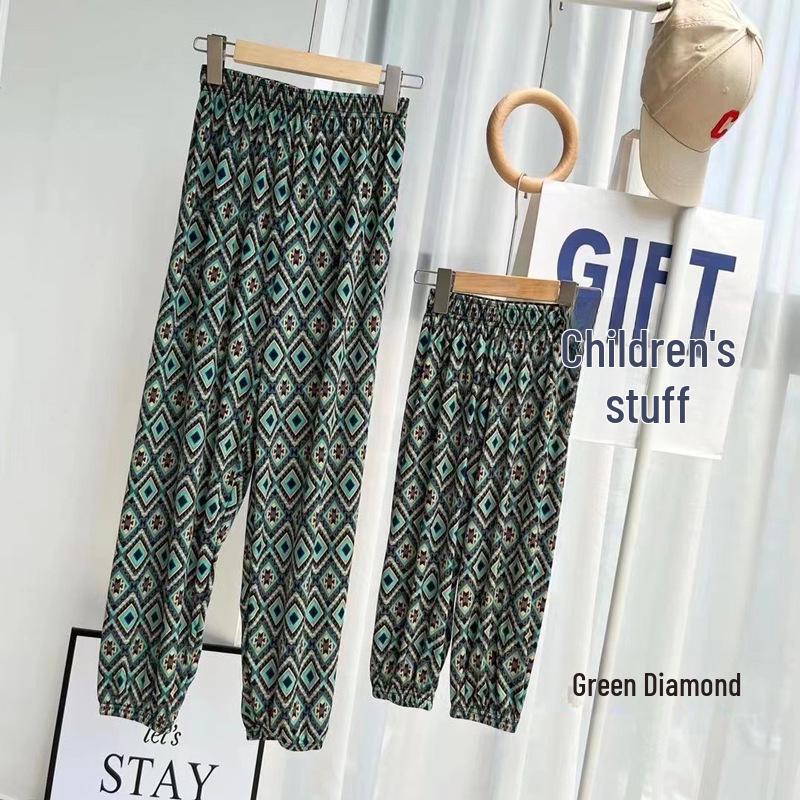 

Летние брюки Ice Silk с защитой от комаров для родителей и детей 2024 года 140cm