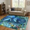 3D Illusion Underwater World Breaking Wall Living Room Non-Slip Area Rug Carpet for Bedroom Playroom Sofa,Home Decor Doormat