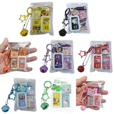 Tiny Food Themed Twist Egg Keychain Plastic Pendant Cute Backpack Charm Surprise Collectible Gift For Teens
