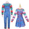 Halloweenský dospělý kostým teroru Film Chucky Dětská hra Cosplay kostým Ženy Potisk Ducha Šaty Top Oblečení Karnevalová párty Oblečení