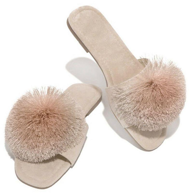 fluffy fur slippers