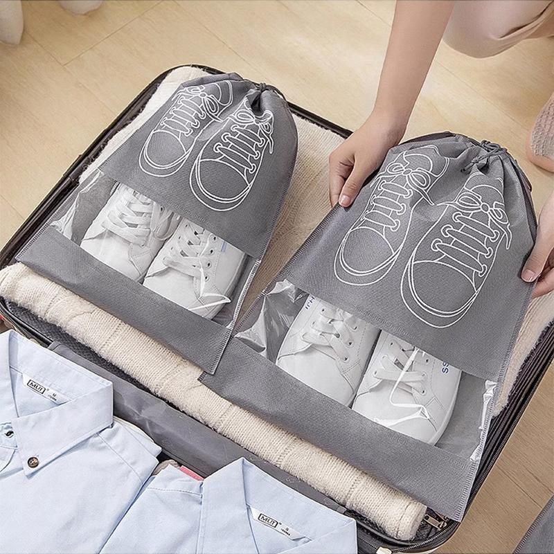 5/10PCS Shoes Storage Bags Non-woven Travel Portable Shoe Storage Bags Waterproof Shoe Cover Pouch Shoes Organizer Bag