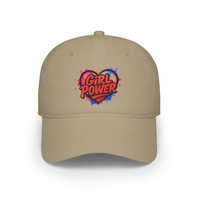 Girl Power Low Profile Baseball Cap - Empowering Hat, Casual Style, Perfect Gift