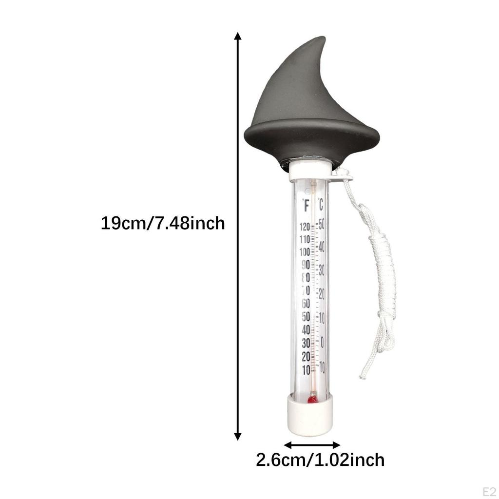 Floating Pool Thermometer Water Temperature with String Decorative Easy Reading F/C Display