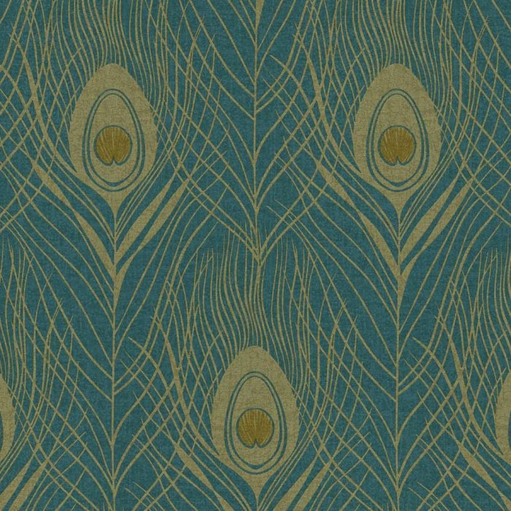AS Creation Absolutely Chic Peacock Feather Wallpaper