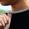8MM Edelstahl Kubanische Kette Halskette für Männer Schmuck Männlicher Hals Punk Accessoire