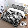 Zebra Stripe Black and White Bedding Set Bedding set (1 duvet cover, 2 pillowcases, duvet not included)