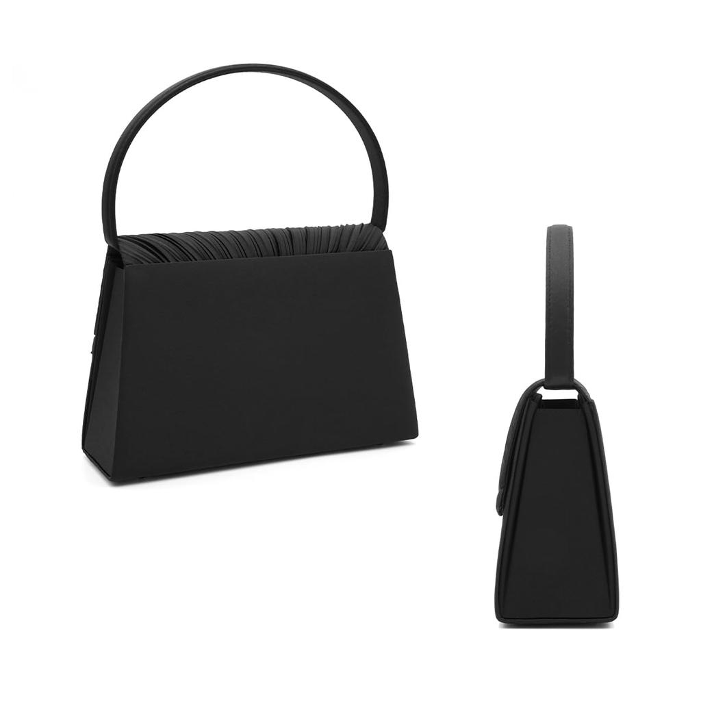 Black Formal For Ceremonial Entrance Graduation Pleated Design [PLEX] Bag, Black, Occasions, Ceremonies, Ceremonies, Funerals, Women's, Gathered,