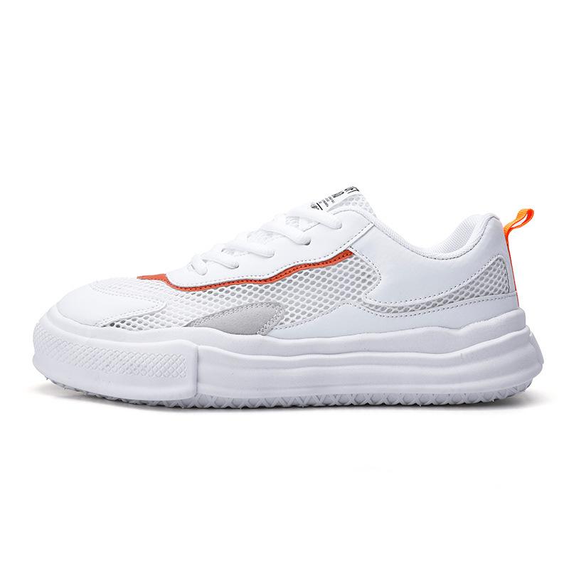 Men's Sports Board Shoes Spring and Summer Hot Style Hollow Mesh Shoes Breathable Fashion All Matching Thick Soles Non-slip