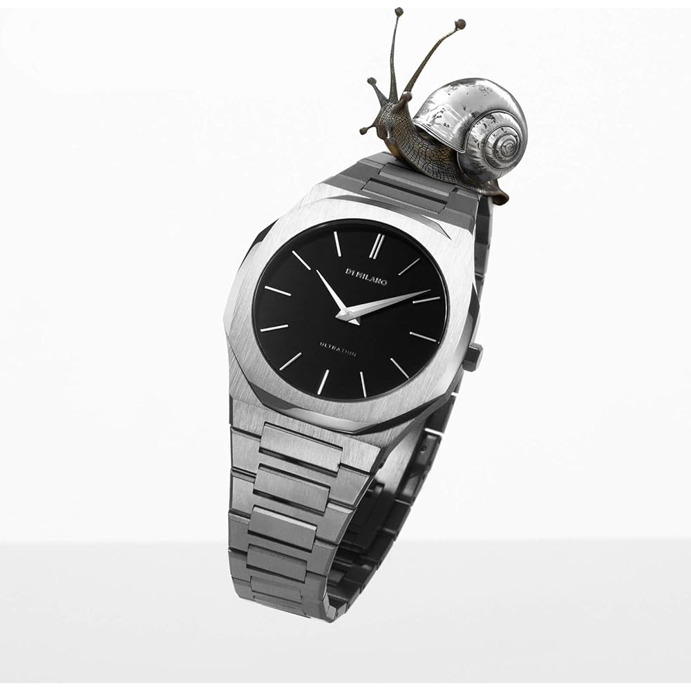 D1 Milano Men's Ultra Thin Silver Watch 40mm Stainless Steel