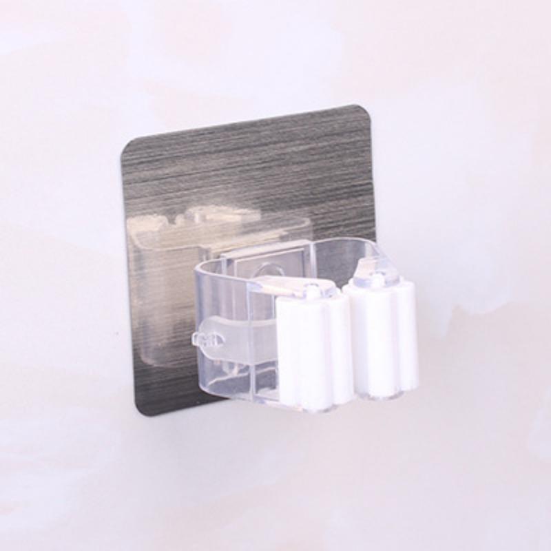 

Пластиковая стойка для швабры без царапин, боковое подвешивание, матовая, без пробивания, крючок-клипса для швабры, слот для швабры Single buckle белый/серый