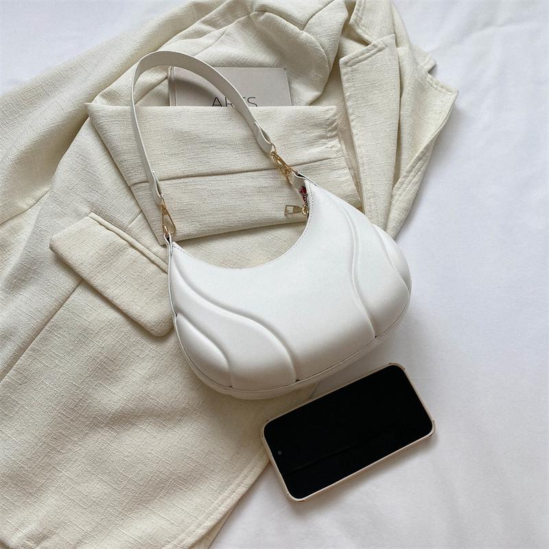 Sac pour FEMME en Polyuréthane Couleur Pure à Épaule Unique Sac à Chaîne Tendance Sac Bandoulière Sac Sous-Bras