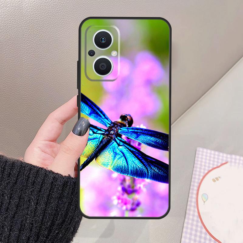 Luxury Dragonfly Funda For OPPO Reno 14 10 11 12 13 Pro 12F 11F 13F 14F 7 8 Lite OPPO Find X9 X8 X6 Pro Case