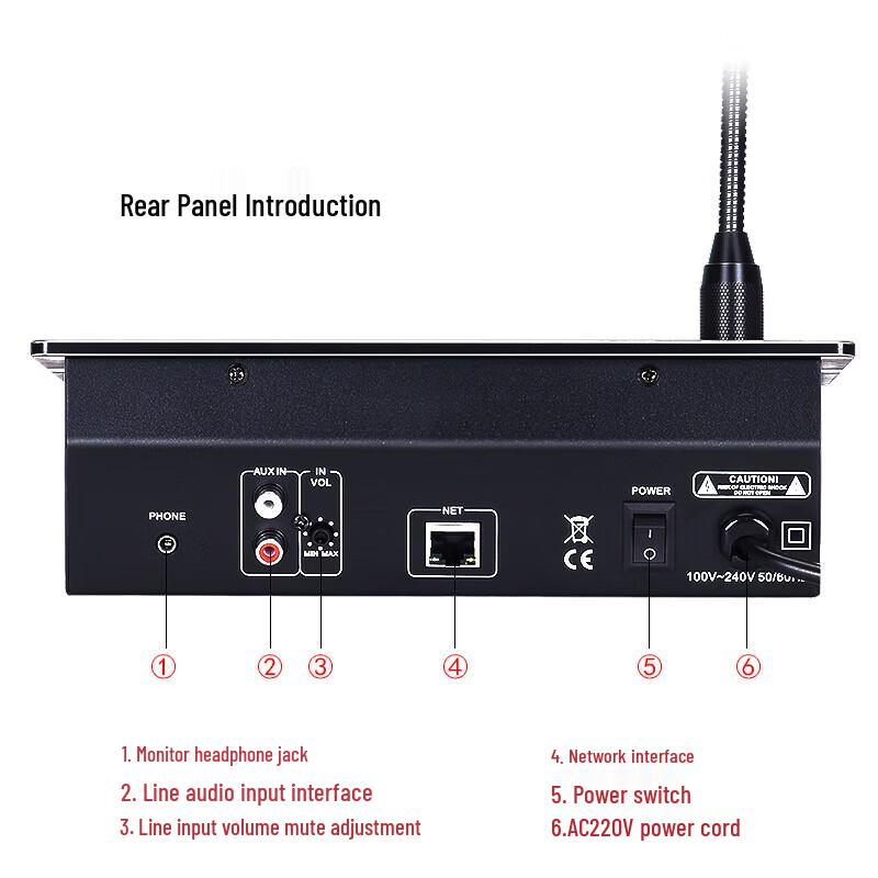 Lingque MS9003 IP Network Paging Station CN plug (adapter included) (CN version)