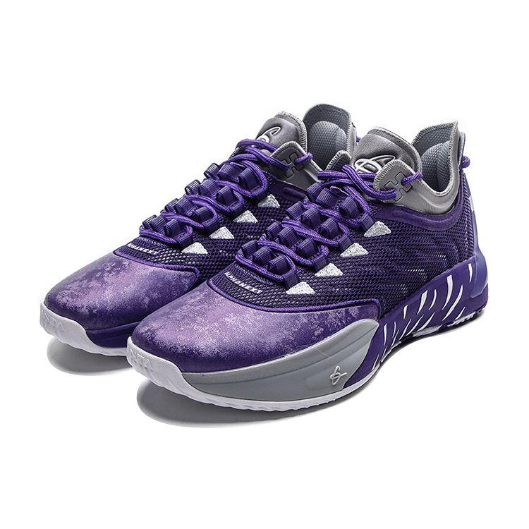 Anta GH1 Non-Slip Wear-Resistant Shock Absorbing Low-Top Basketball Shoes Men Basketball Shoes Purple 112041103-4