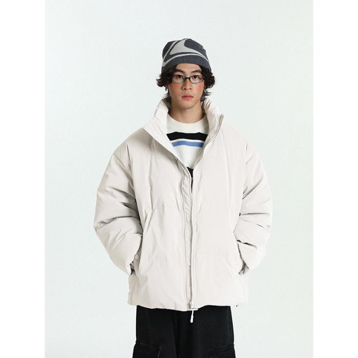Veste matelassée doudoune tendance pour homme à col montant - Coupe ample, coupe-vent, chaude Hiver 2025