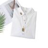 2026 Spring Plus Size Women's Cotton Long Sleeve Embroidered Shirt, Colorful Button Lapel Cardigan, Versatile Top 070
