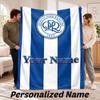 Queens Park Rangers FC Personalized Flannel Blanket Custom Name Text Soft Throw Blanket Home Decor