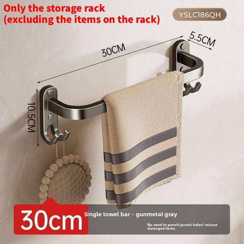 Bathroom Towel Rack Wall Mount Space Aluminum Multilayer Storage For Shower Kitchen Home