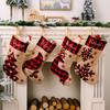 Charming Red Holiday And Black Plaid Christmas Stockings With Festive Designs