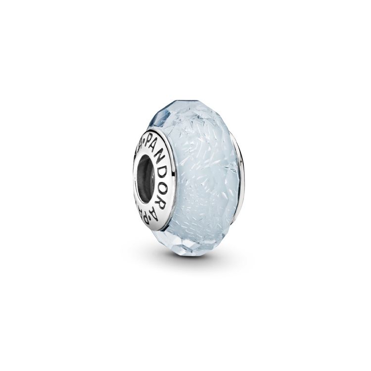 Pandora Murano Frosted Mint Sparkling Glass Charm Women Charm Silver 791656 Box