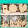 10pcs Lightweight Wooden Christmas Tree Ornaments For Stylish Holiday Decor