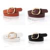 Versatile Ladies Pu Leather Belt With Decorative Pin Buckle For Effortless Style And Slim Fit