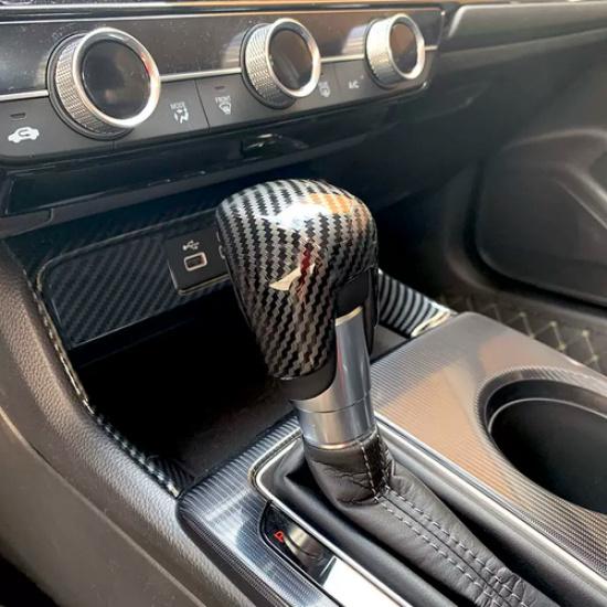 Carbon Fiber Car Gear Shift Knob Trim For Honda Accord -2025