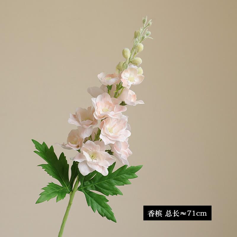 Long Branch Delphinium Artificial Flowers Beautiful Hyacinth Purple Silk Fake Flower Wedding Home Garden DIY Decor Floral Supply