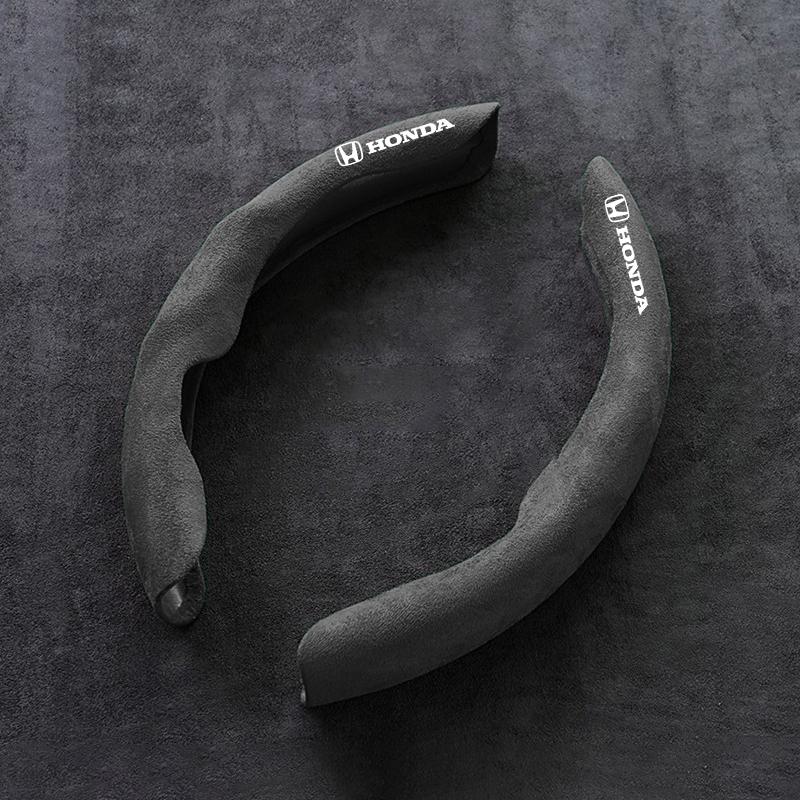 Car Steering Wheel Cover Suede Leather Anti-Slip For Honda Mugen Jazz Insight Freed Fit CRV Civic Accord City Auto Accessories