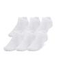 UNDERARMOUR Unisex Essential Cushion No Show Socks 6 Pairs 1387057-100